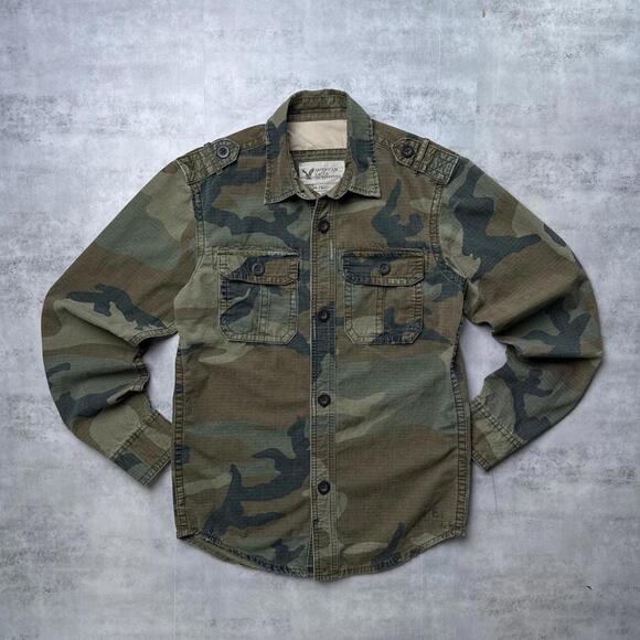 American Eagle Outfitters Other - Y2K American Eagle Camo 00s Button Up Shirt